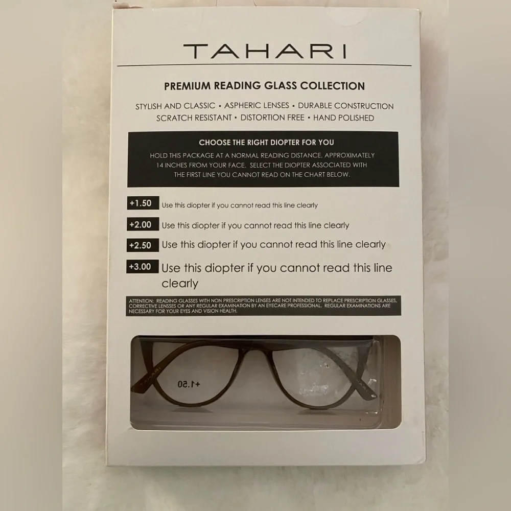 Tahari 2 pair of reading glasses 1.50 strength new in package